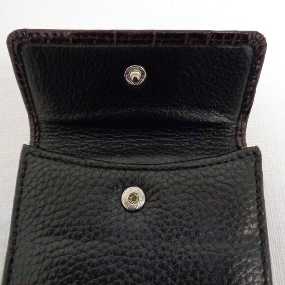 BRIGHTON Vintage Croc Embossed Wallet Snap Bifold - Picture 3 of 13